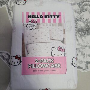 2-pack Hello Kitty 100% Cotton Pillow Cases NWT
